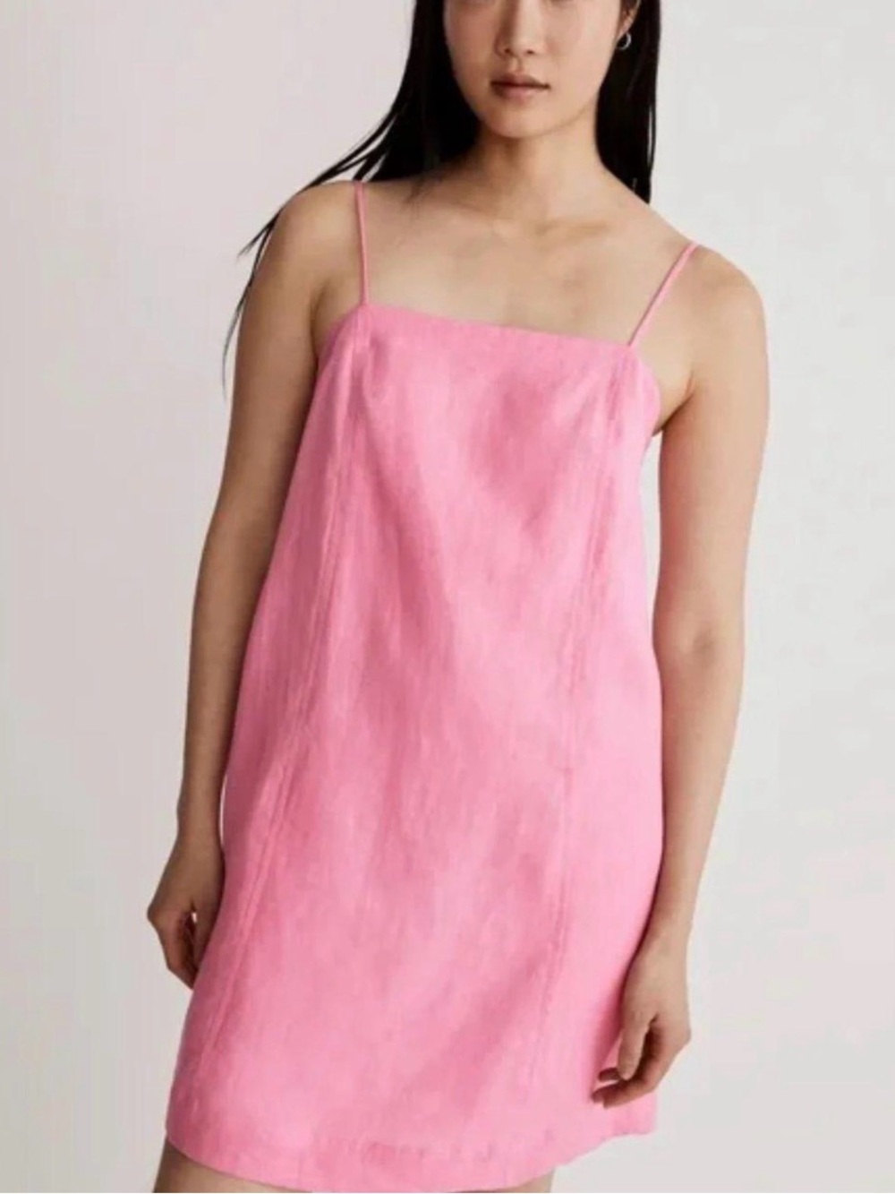 Madewell Pink Spaghetti-Strap Mini Dress
